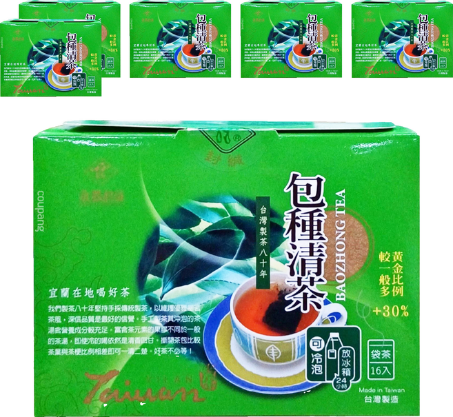 永發茗茶 冷泡包種清茶 台灣製茶八十年 袋茶, 2.7g, 16包, 6盒