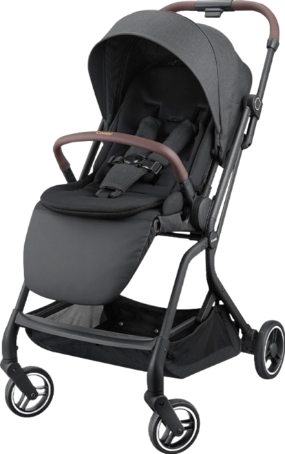 Combi 康貝 Citta 秒收輕量雙向手推車, 墨玉黑