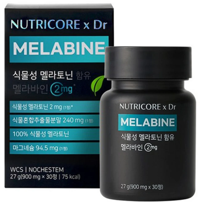 뉴트리코어 식물성 멜라토닌 함유 멜라바인, 30정, 1개 - 쿠팡