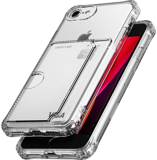 신지모루 갤럭시 아이폰 3장 수납 에어쉴드 카드슬롯 Lite 충격보호 젤리 휴대폰 케이스