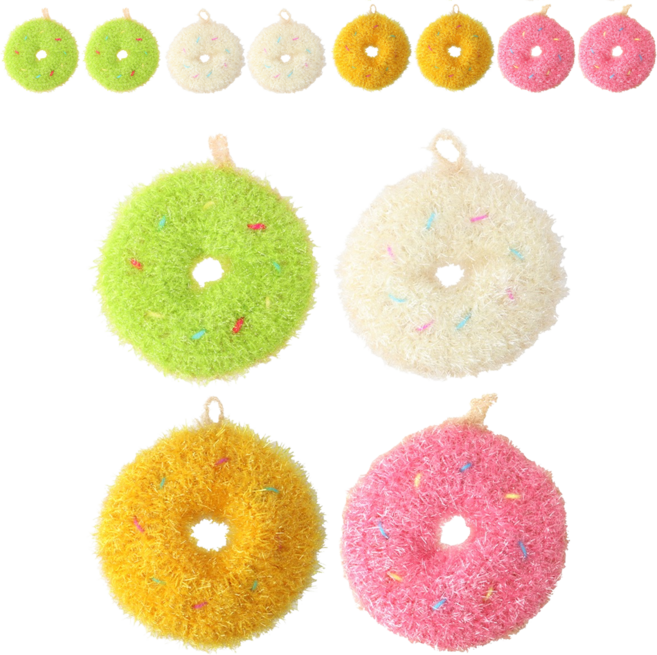 코코윌 코코 도넛 수세미, 4개입, 3개