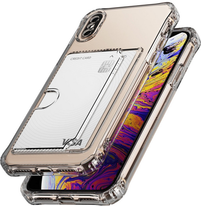 신지모루 갤럭시 아이폰 3장 수납 에어쉴드 카드슬롯 Lite 충격보호 젤리 휴대폰 케이스