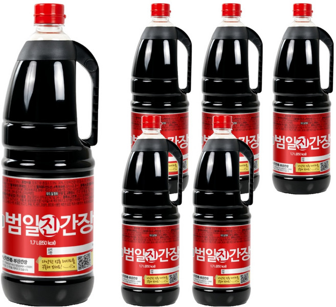 범일 진간장, 1.7L, 6개