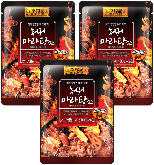 이금기 훠궈 마라탕 소스 2단계, 70g, 3개