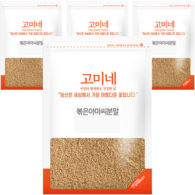 고미네 볶은아마씨분말, 300g, 4개