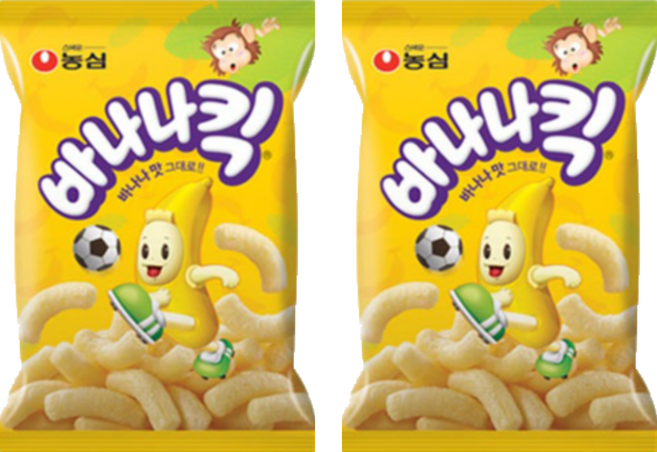 농심 바나나킥 스낵, 75g, 2개
