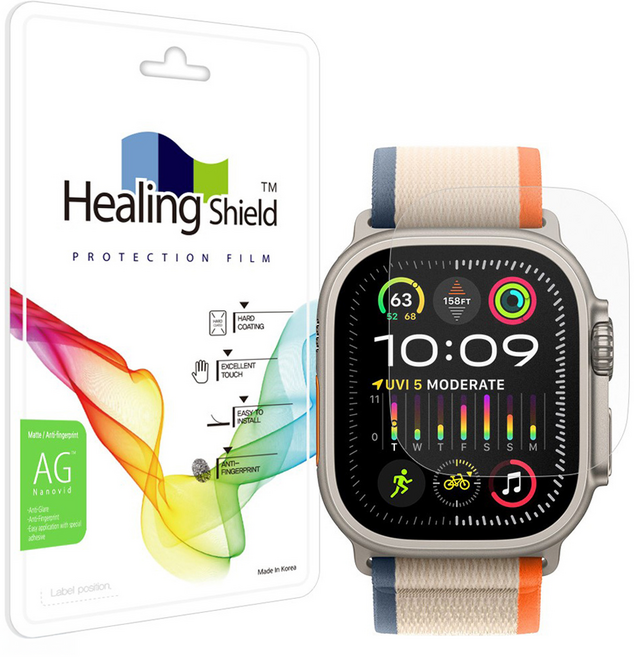 힐링쉴드 저반사 지문방지 액정보호필름 2p 세트, 1세트