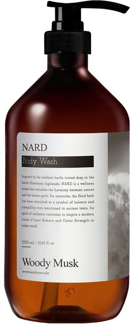 NARD 木質麝香沐浴乳, 1L, 1個