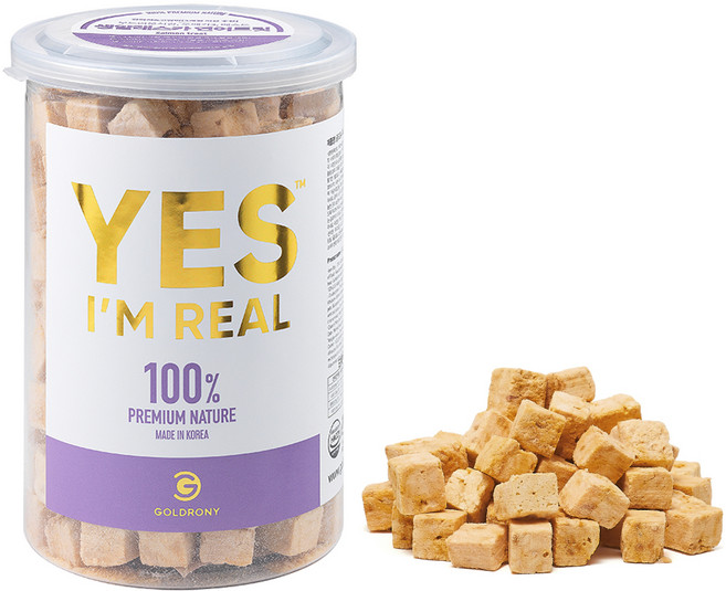 골드로니 강아지 예스아임리얼 프리미엄 저온건조 간식, 연어트릿, 70g, 1개