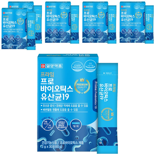일양약품 프라임 프로바이오틱스 유산균19, 60g, 6개