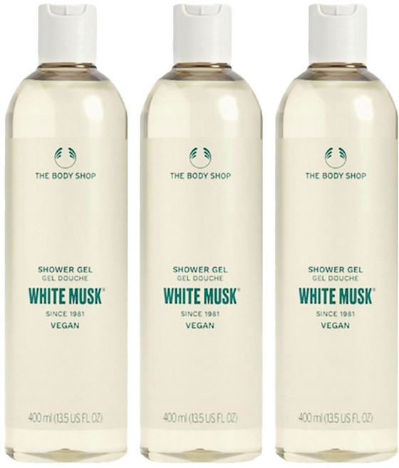 더바디샵 바디워시 화이트 머스크, 400ml, 3개