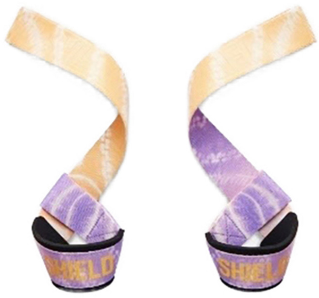 SHIELD 2024 NEW 파워 리프팅 헬스 스트랩 좌우착용 세트, 브라이트 선셋, 1세트