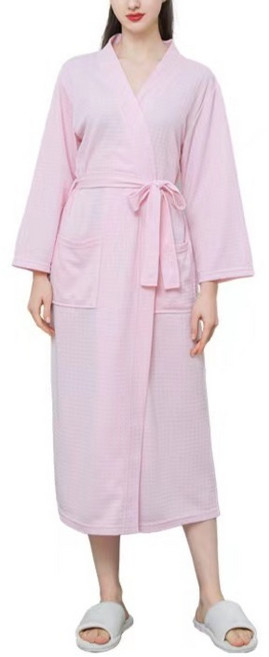 원이네 커플 와플 샤워 가운 XL, 핑크, 1개