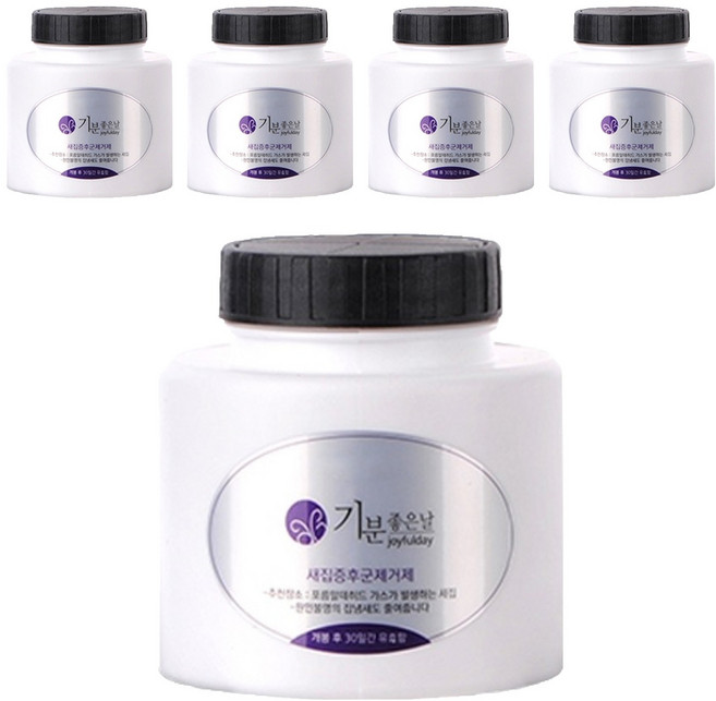 기분좋은날 방향제 자동 분사기 냄새 제거 카트리지 리필 대, 240g, 5개, 푸른숲속