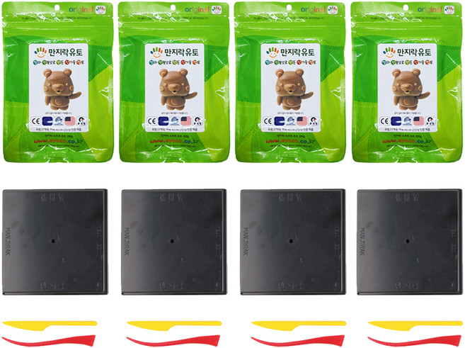 만지락 이야코 소프트유토 300g + 검정판 세트, 4세트