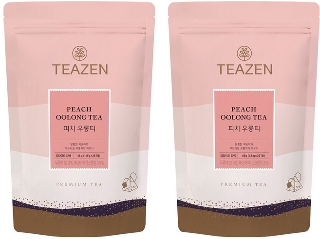 티젠 피치 우롱티 삼각티백, 1.8g, 25개입, 2개