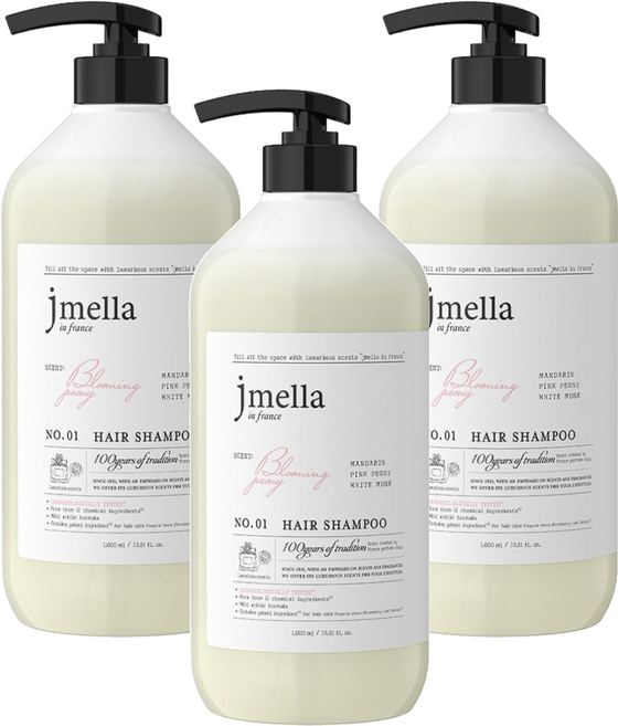 jmella 法式漫舞香水洗髮精 Blooming Peony, 1L, 3瓶