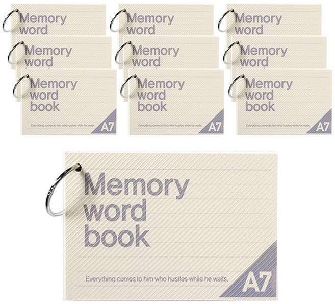 투영디자인 A7메모리링단어장 60매, 소프트크림, 10개