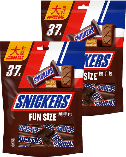 SNICKERS 士力架 花生巧克力隨手包, 666g, 2袋