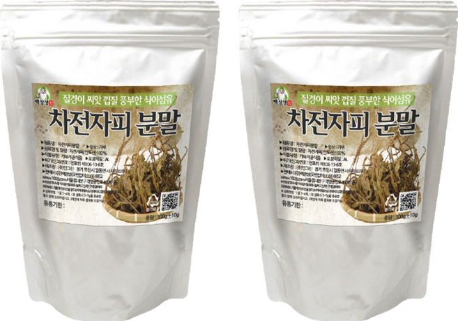 백장생 차전자피 분말, 2개, 300g