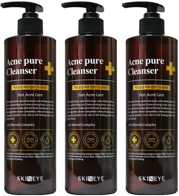 스킨아이 아크네 퓨어 클렌저 바디워시, 500g, 3개