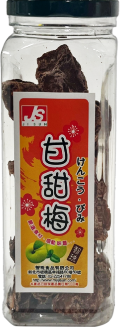 JI SUN 智珗食品 甘甜梅, 140g, 1瓶