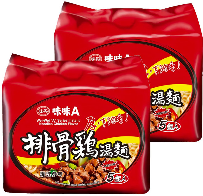 味丹 味味A 排骨雞湯麵, 10包