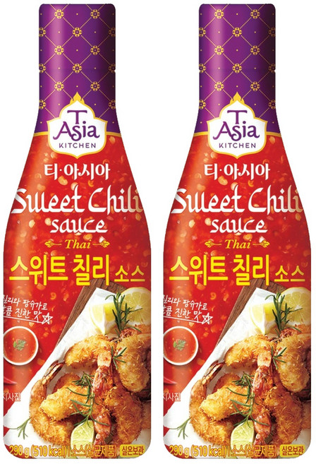 티아시아키친 스위트 칠리 소스, 290g, 2개