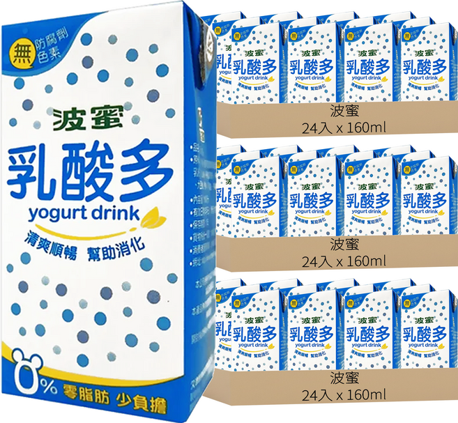 波蜜 乳酸多, 160ml, 72入