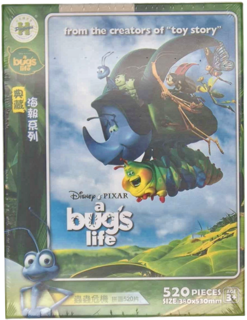 HUNDRED PICTURES 百耘圖 A Bug's Life 典藏海報系列 蟲蟲危機拼圖 380 x 530mm 3歲以上 487g, 典藏海報系列 蟲蟲危機, 520片, 1盒
