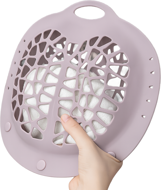 몽리코 잘 빨리는 실리콘 속옷 세탁망, 퍼플, 1개