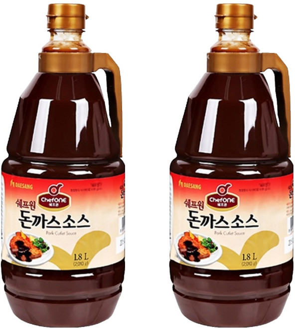 쉐프원 돈까스소스, 1.8L, 2개