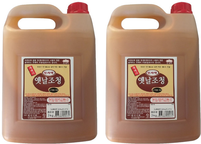 한강식품 진사댁 재래식 옛날 조청, 3kg, 2개