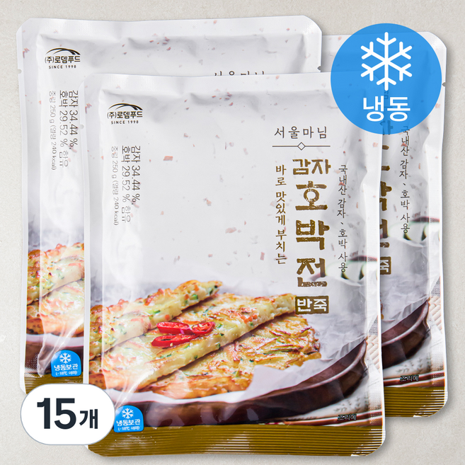 서울마님 감자호박전반죽 (냉동), 250g, 15개