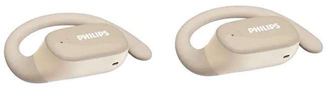 PHILIPS 飛利浦 22h長續航開放式真無線運動耳機, TAT3708WT/97, 白色