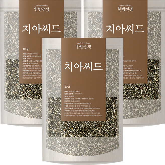 한방선생 치아씨드, 400g, 3개