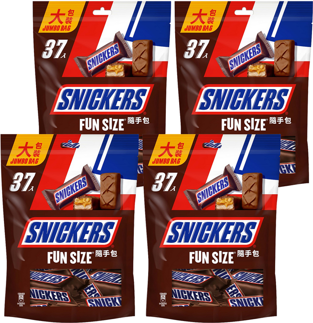 SNICKERS 士力架 花生巧克力隨手包, 666g, 4袋