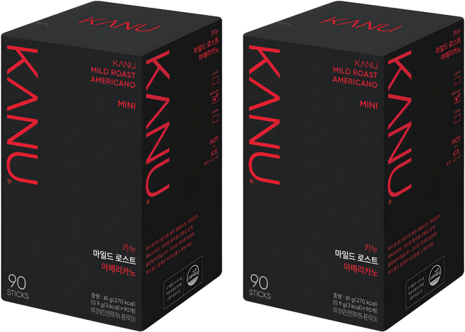 카누 마일드 로스트 아메리카노, 900mg, 90개입, 2개