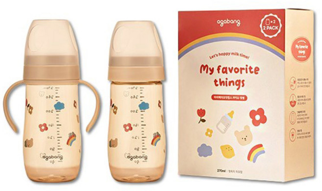 agabang PPSU奶瓶, 2入, 單色