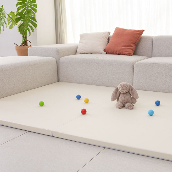 메튼 베이비 폴더매트 2단, 크림