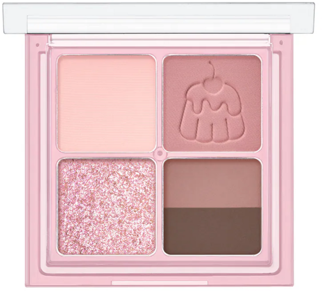 peripera 口袋四格眼影盤 7.2g, 06 薔薇粉, 1個