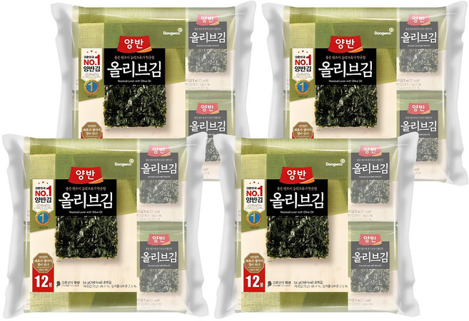 양반 올리브 김, 4.5g, 48개