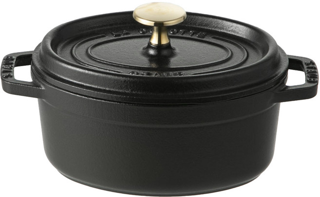 스타우브 인덕션 오벌 꼬꼬떼 냄비, 17cm, 블랙, 1개