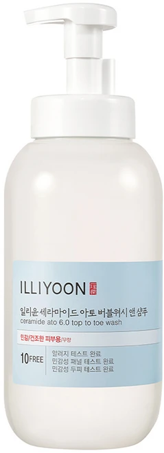 일리윤 세라마이드 아토 버블워시 앤 샴푸 바디워시 무향, 900ml, 1개 - 쿠팡