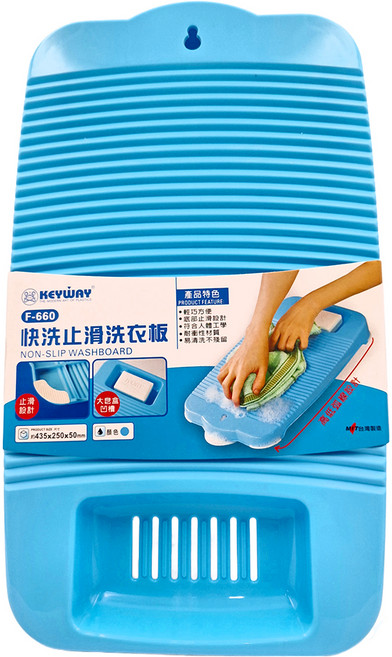 KEYWAY 聯府 快洗止滑洗衣板, 藍色, 1個