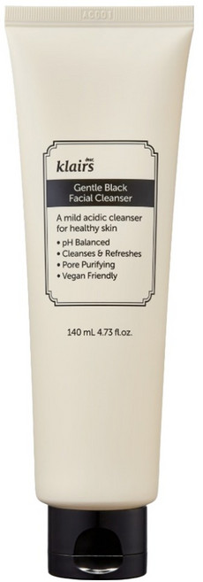 클레어스 젠틀 블랙 페이셜 클렌저, 1개, 140ml