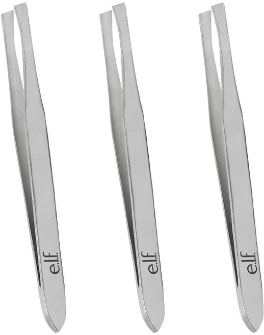 e.l.f. 슬랜트 족집게, 실버, 3개