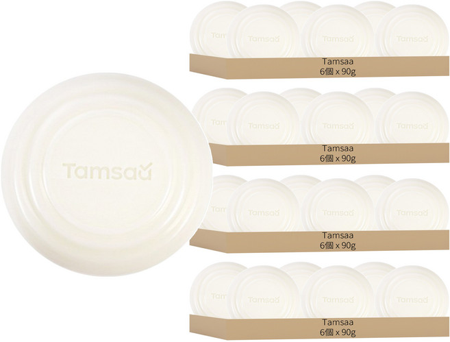 Tamsaa 保濕山羊乳肥皂 白色, 90g, 24個