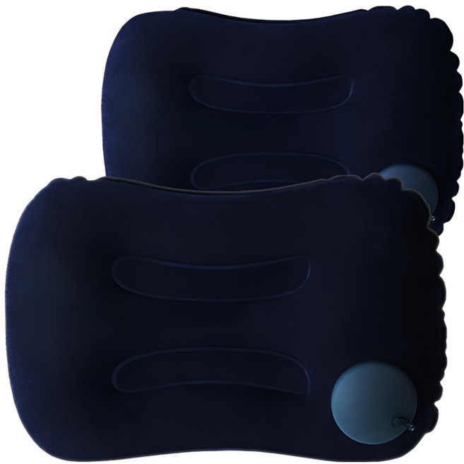 코지웰 캠핑용 휴대용 에어 베개 TR0001, 네이비, 2개