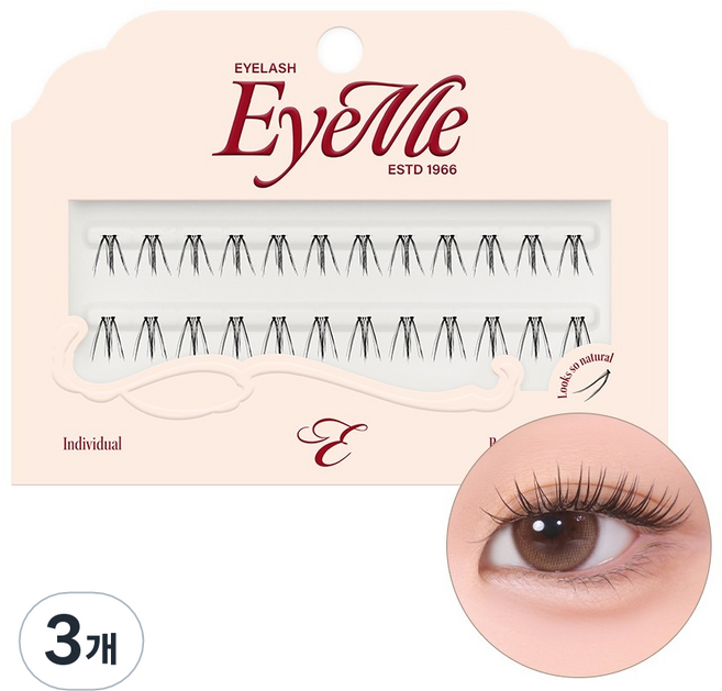 PICCASSO 畢卡索 Eyeme 裁剪分株假睫毛 濃密W型, 3個, 黑色